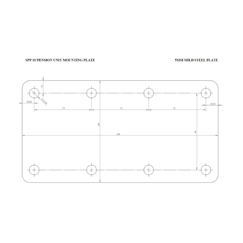8 Hole Suspension Plate Drawing