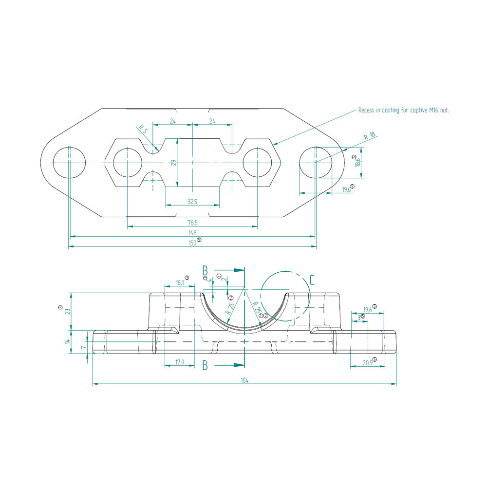 Knott Cast Clamp 48mm