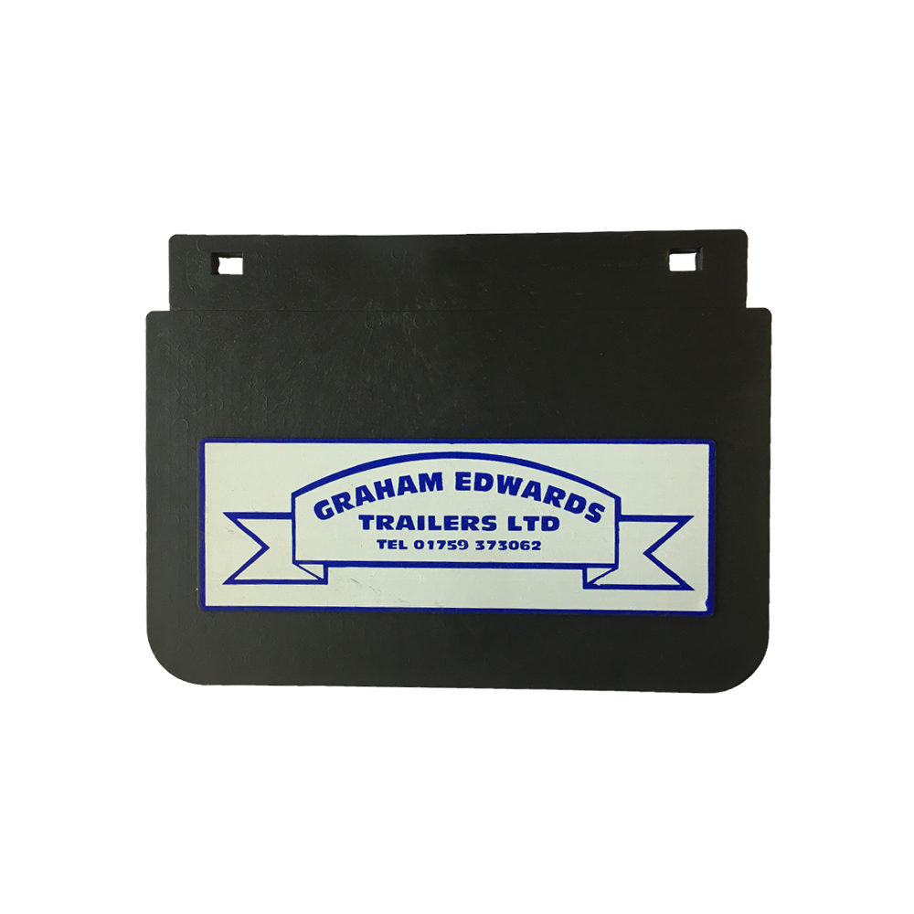 Pair of Graham Edwards Trailers Mudflaps 180mm x 150mm