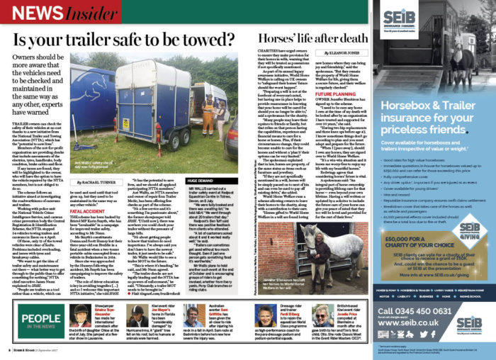 Horse & Hound article on safe towing