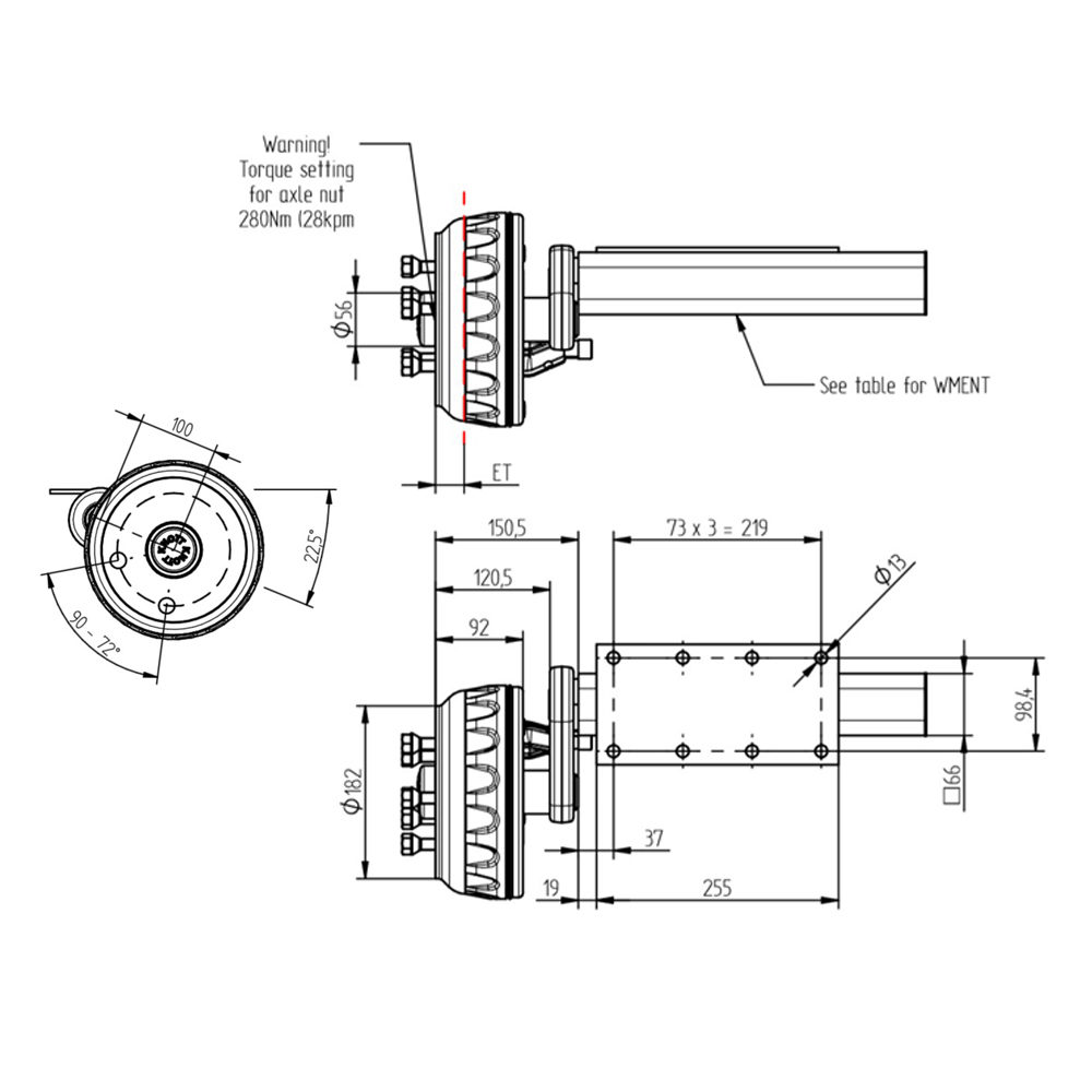 Knott 1300kg Units Drawing