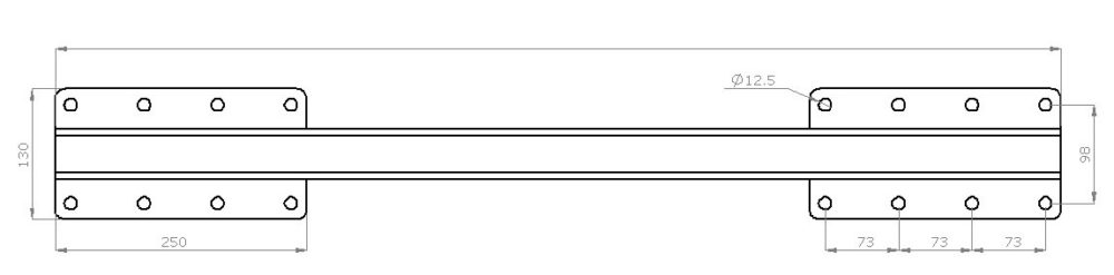 Custom Unbraked Trailer Axle Beam Measurements
