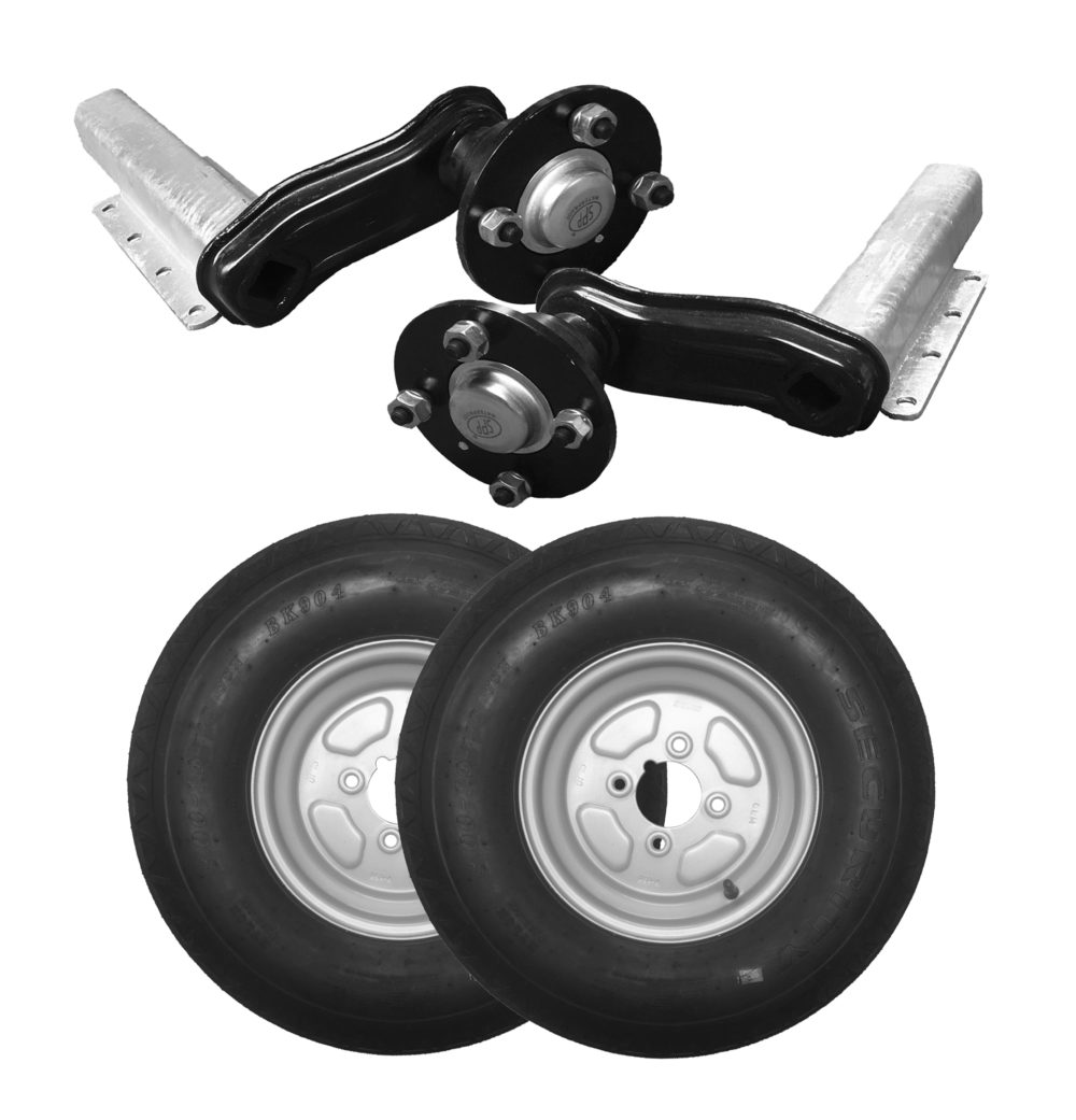 750kg Trailer Kit 10″ Wheels & Suspension Units