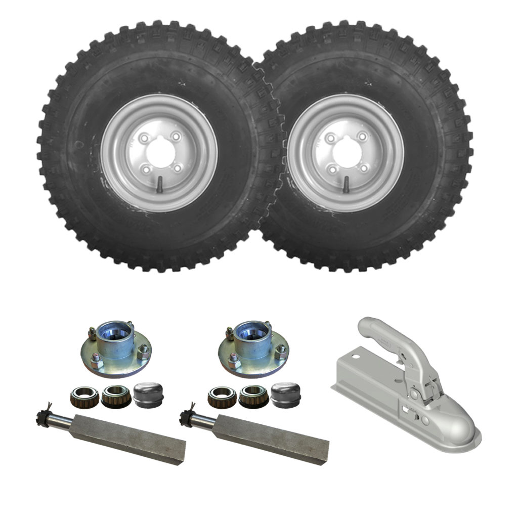 ATV Trailer Set Wheels Hubs Stubs Coupling Edwards Trailers
